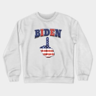 Anti Biden Middle Finger Patriotic Design Crewneck Sweatshirt